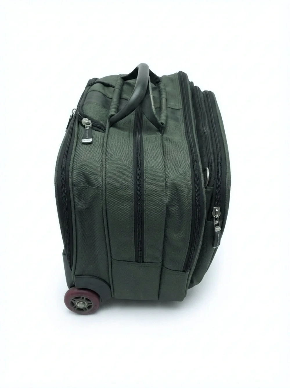 Rolling Carry-On Travel Bag for Men - Olive Green